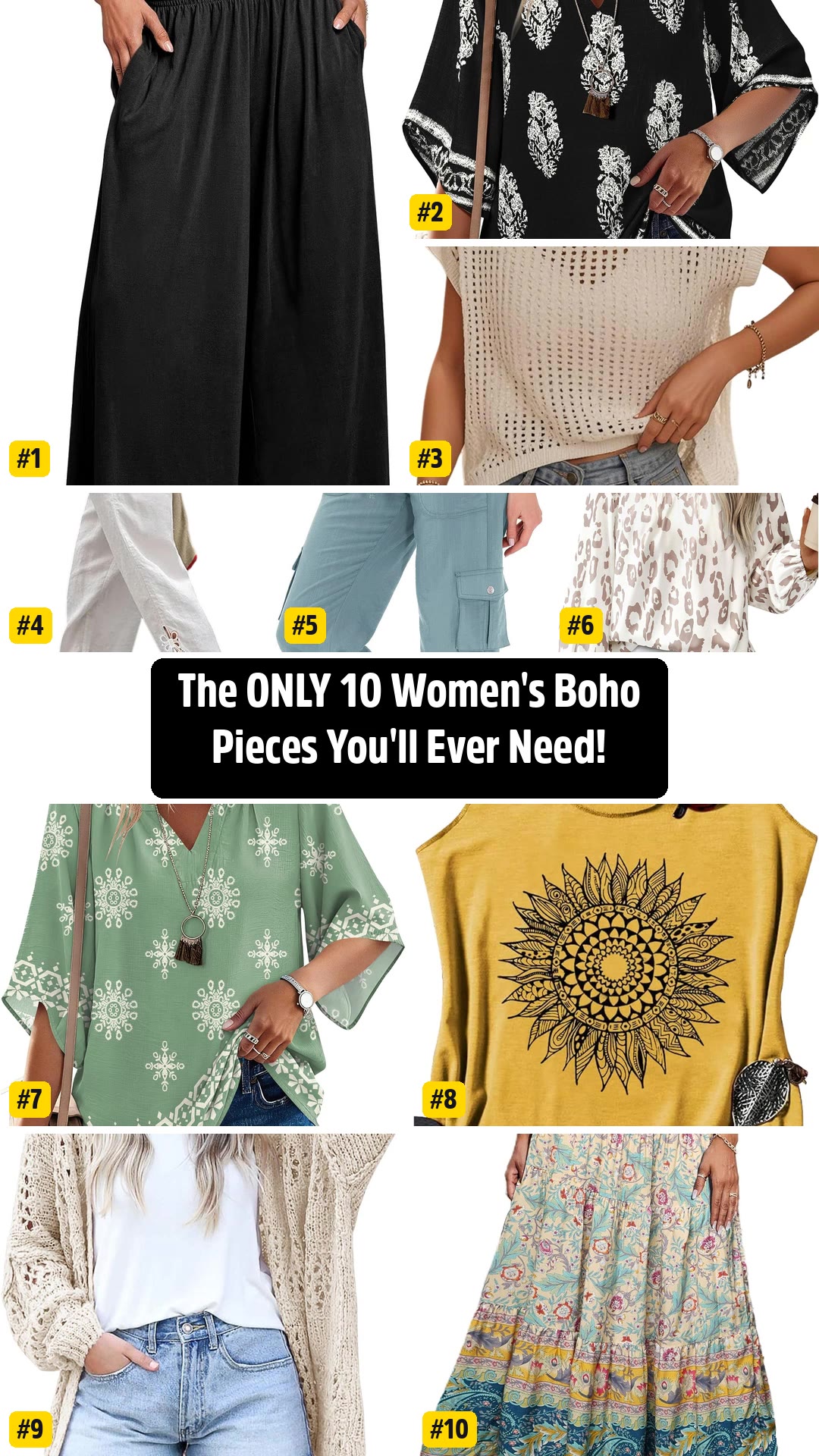 The ONLY 10 Women's Boho Pieces You'll Ever Need!